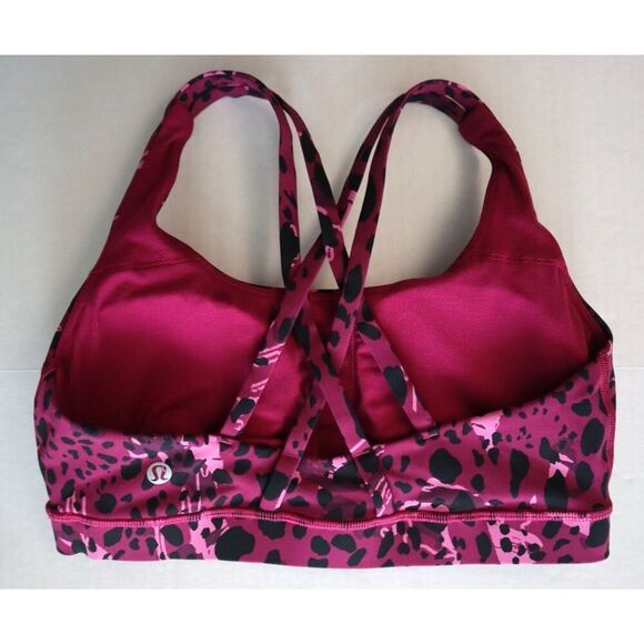 Lululemon 3-Pc Set Sz 6/4 Cheetah Camo Magenta/Purp Sculpt Tank Shorts Sport Bra - Picture 12 of 16